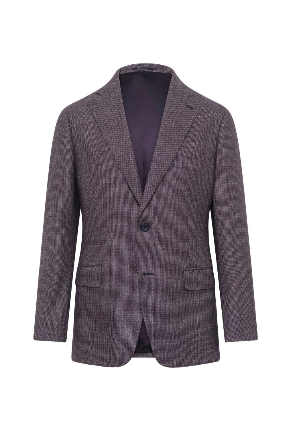 Greyson Suit - Navy, Burgundy and Grey Mini Houndstooth