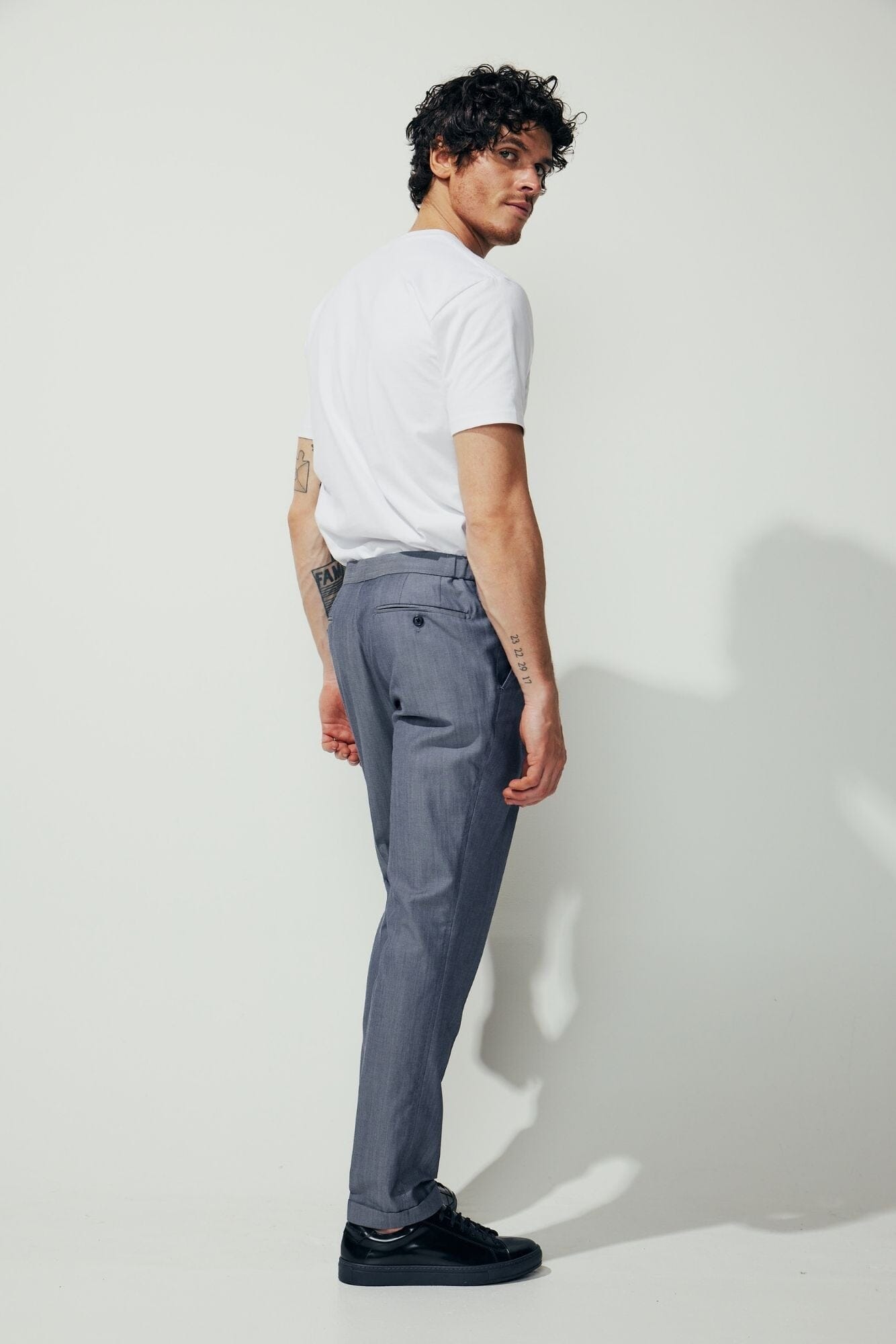 The Aiden Suit - Steel Blue Wool Cotton