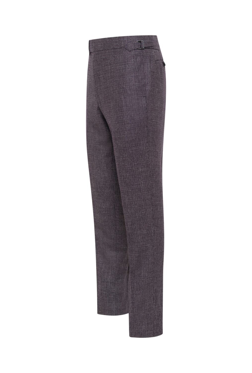 Greyson Suit - Navy, Burgundy and Grey Mini Houndstooth