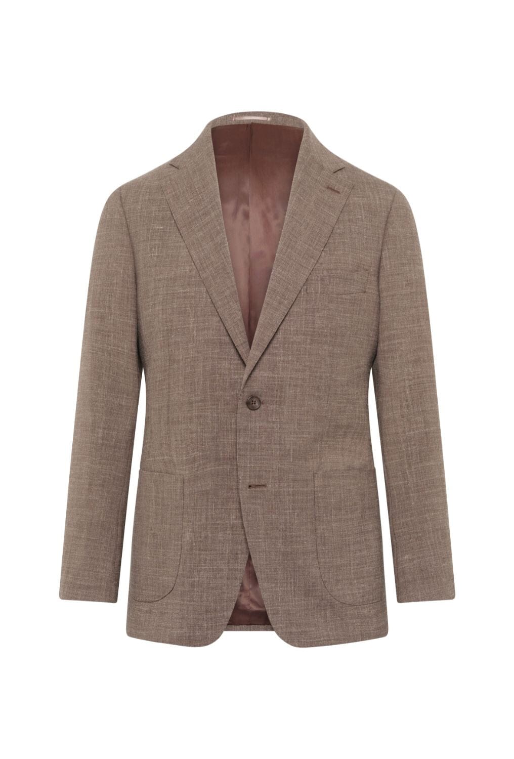 Greyson (Patch) Como Suit - Mid Brown Wool Linen