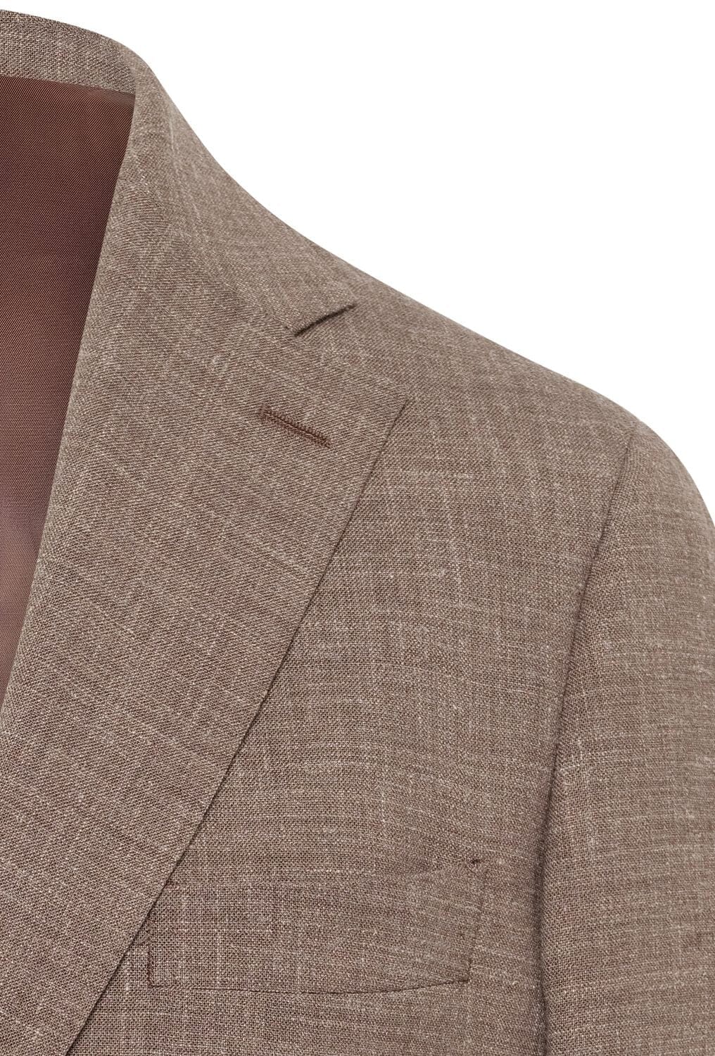 Greyson (Patch) Como Suit - Mid Brown Wool Linen