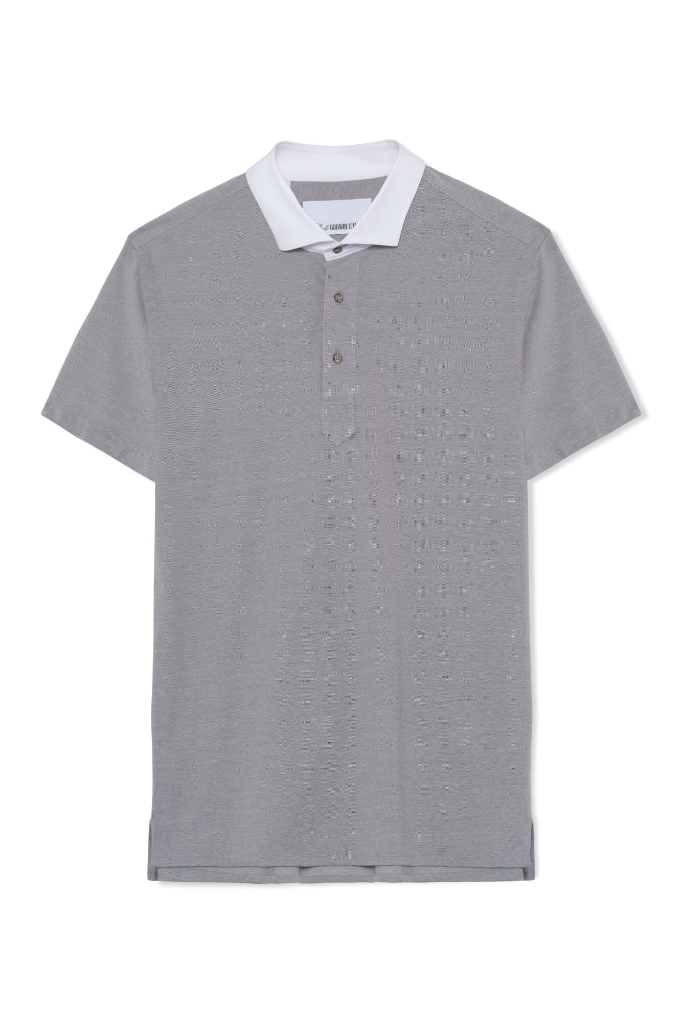 CGC Polo Shirt - Grey Pique with White Contrast