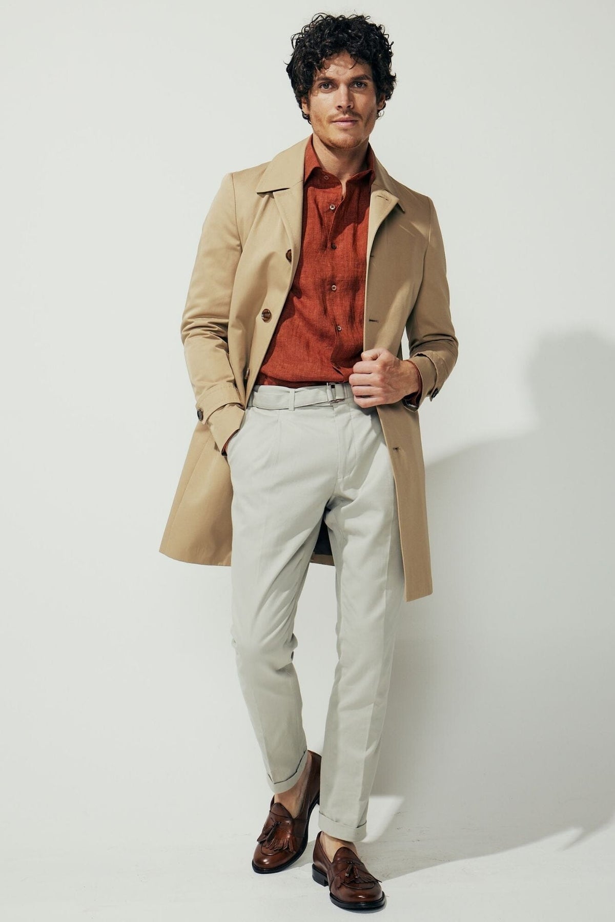 The Spencer Car Coat - Sand Tech Cotton