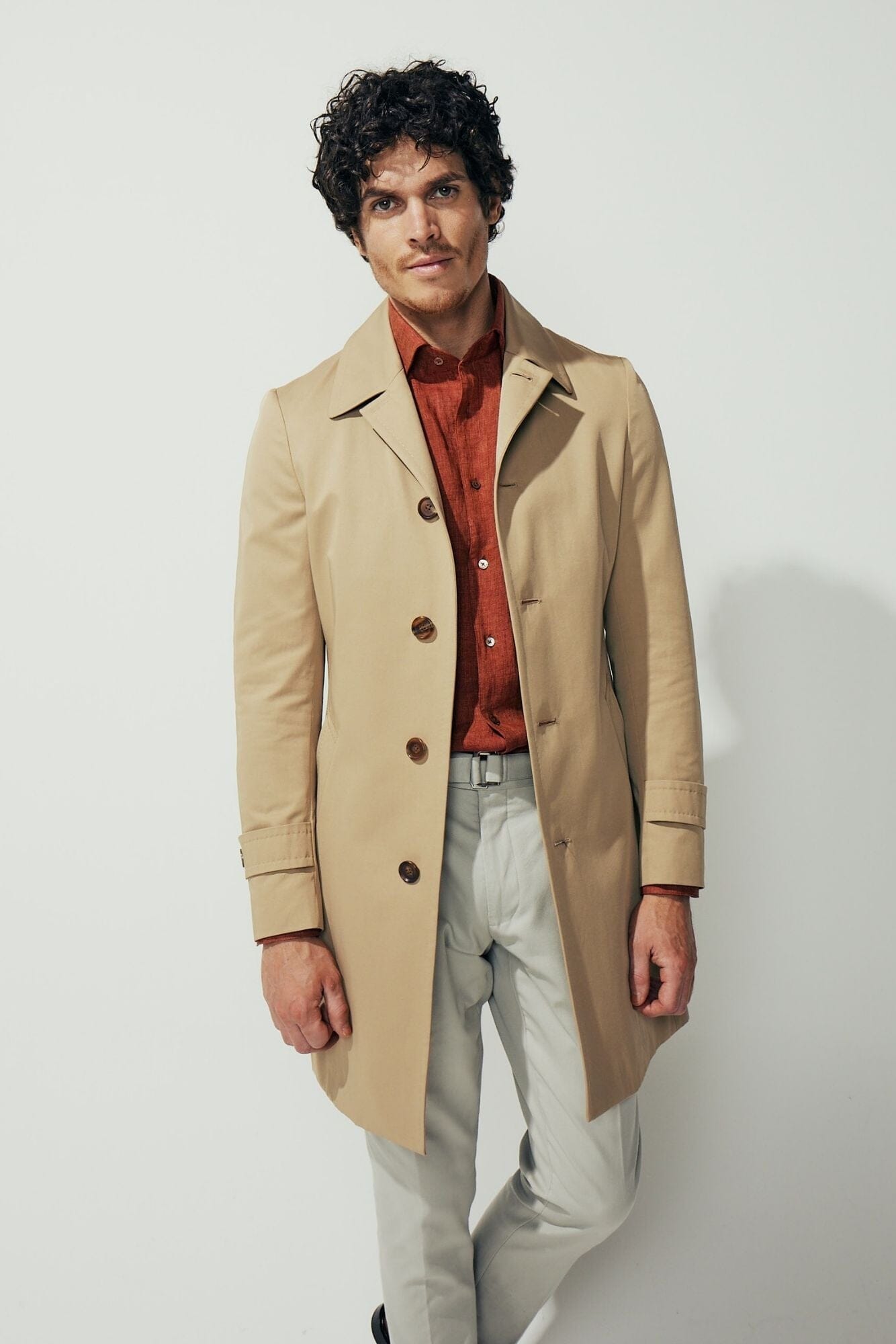 The Spencer Car Coat - Sand Tech Cotton