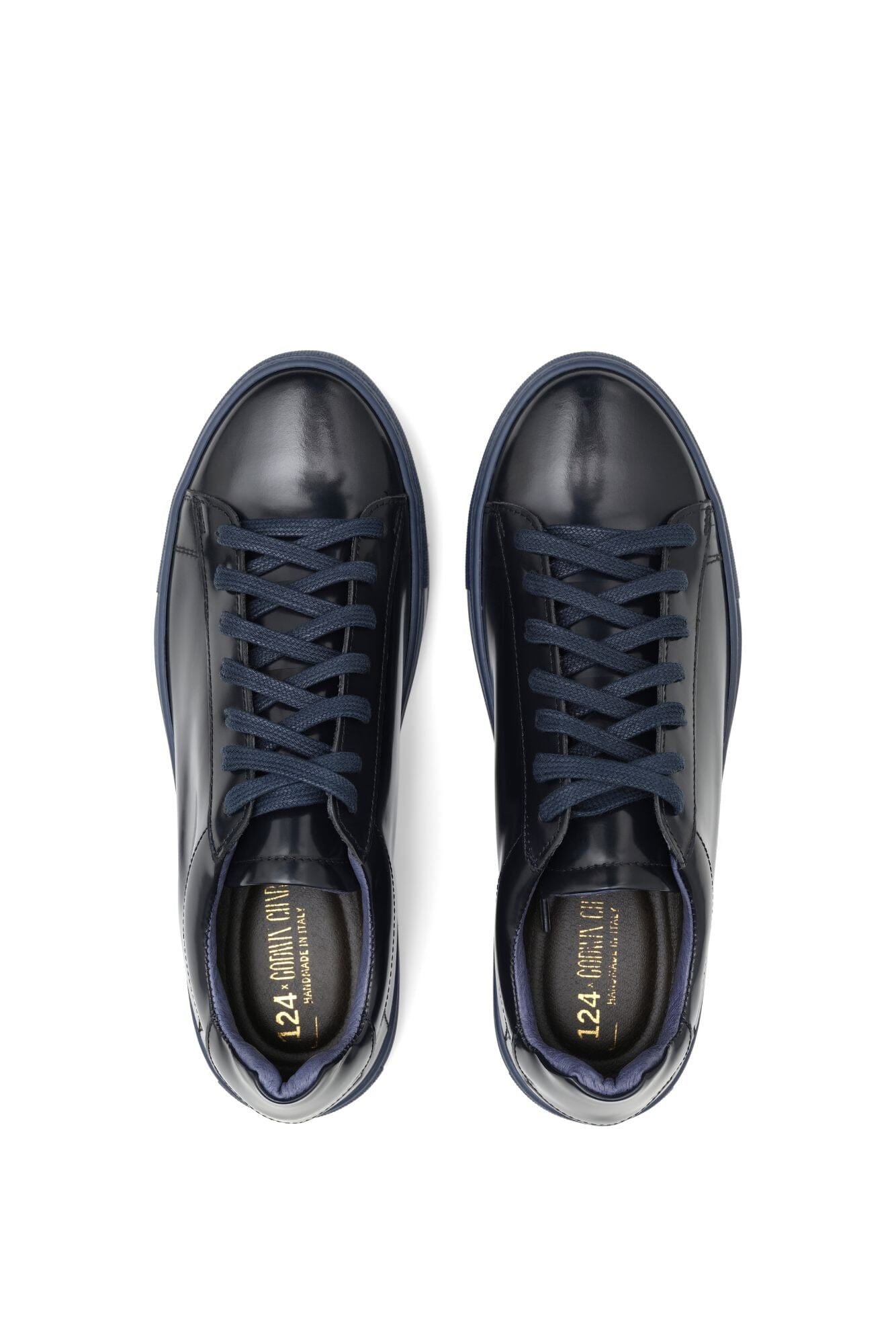 The Marais Sneaker - Navy Patent Leather