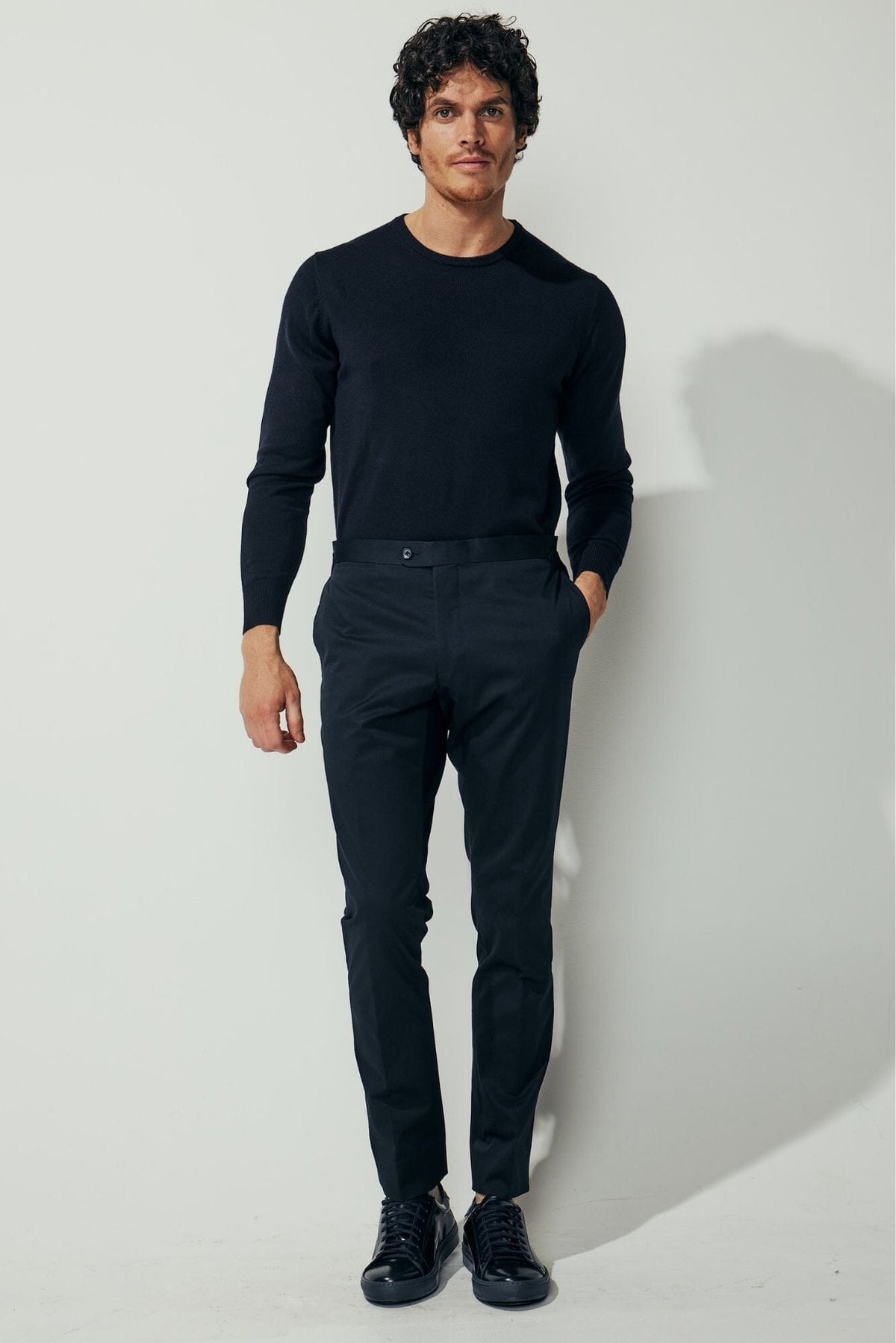 Xander Trouser - Navy Cotton Stretch