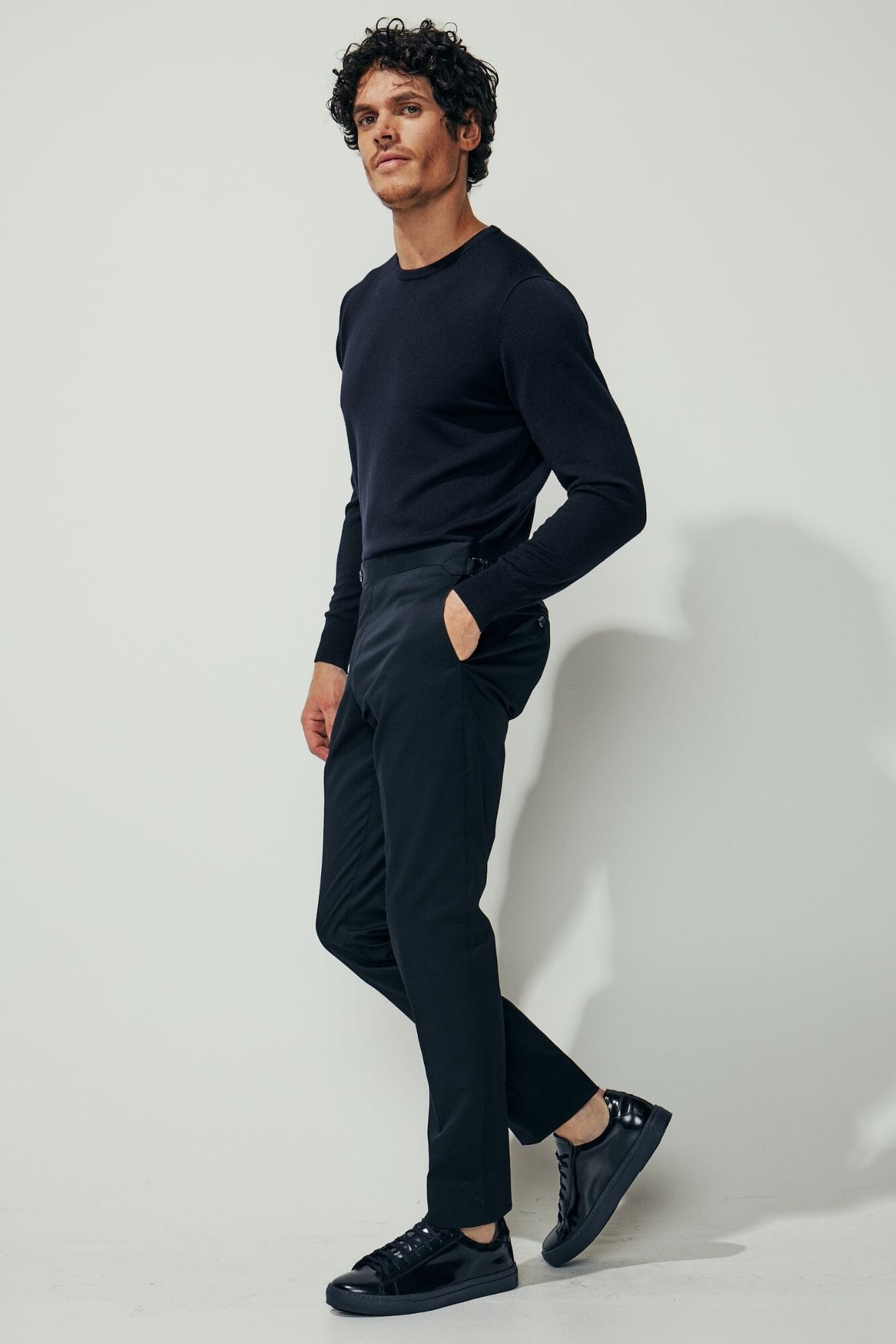 Xander Trouser - Navy Cotton Stretch