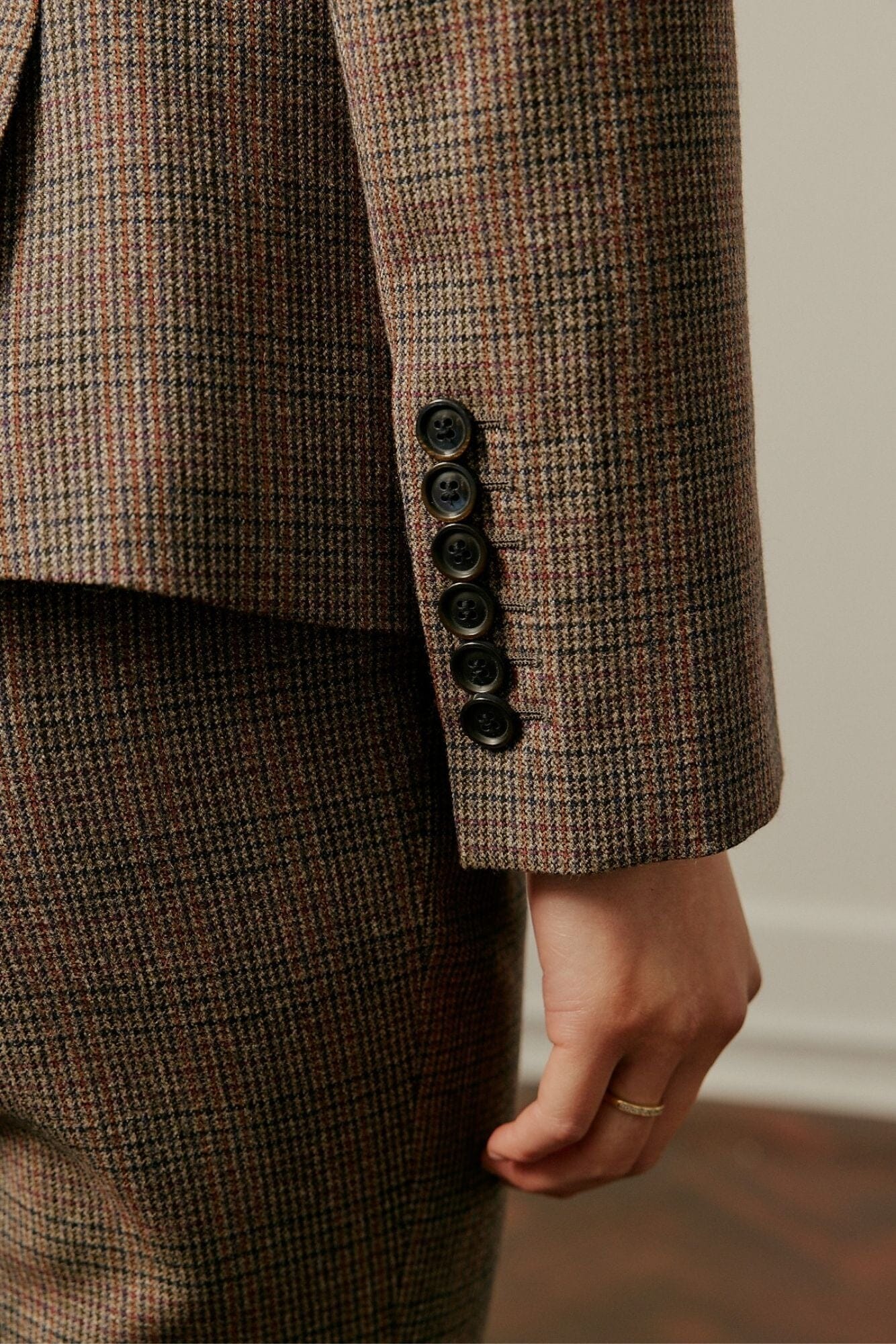 Camila Jacket- Brown and Orange Tweed