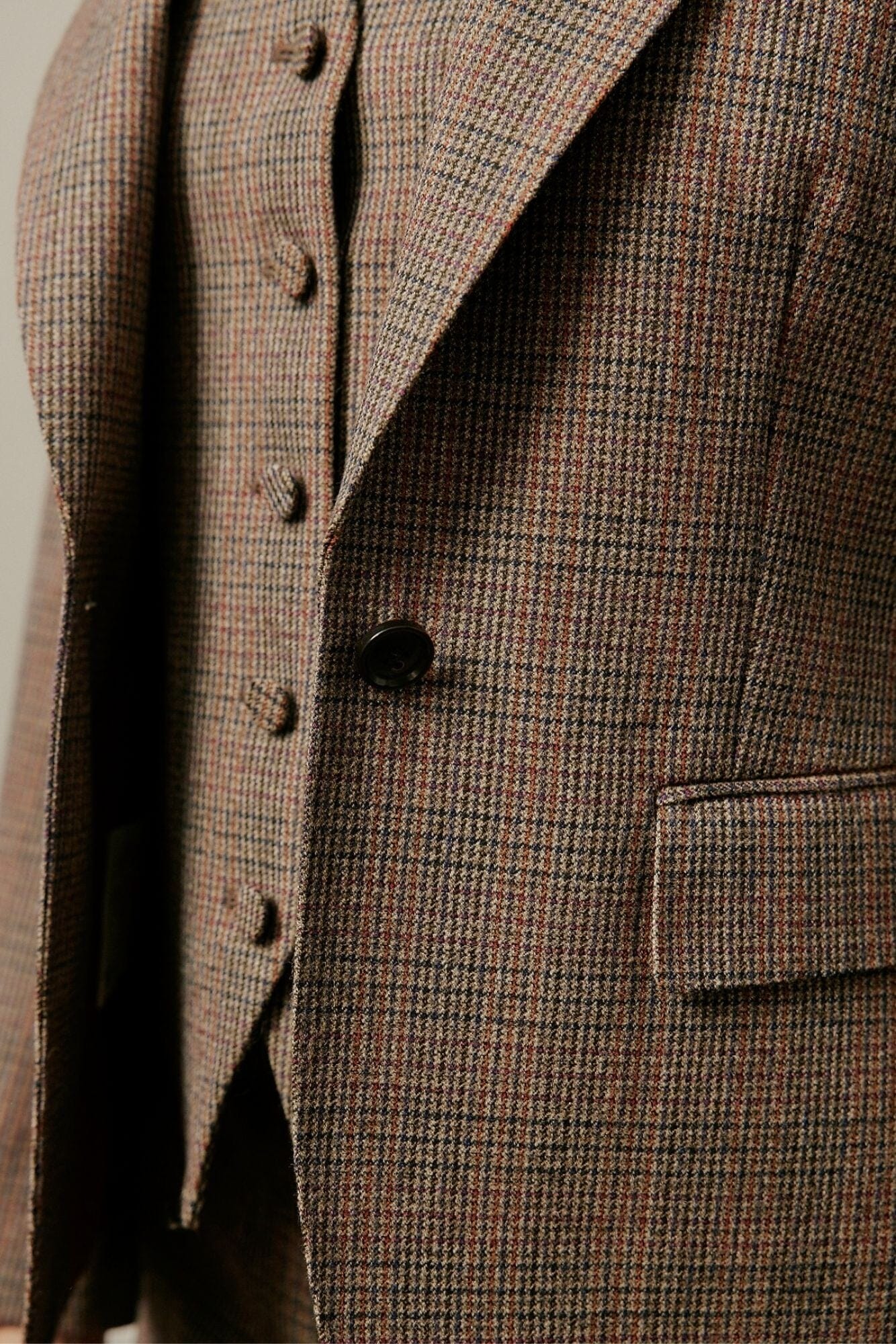 Camila Jacket- Brown and Orange Tweed