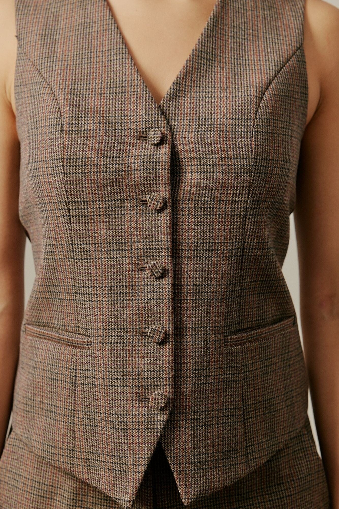 Camila Jacket- Brown and Orange Tweed