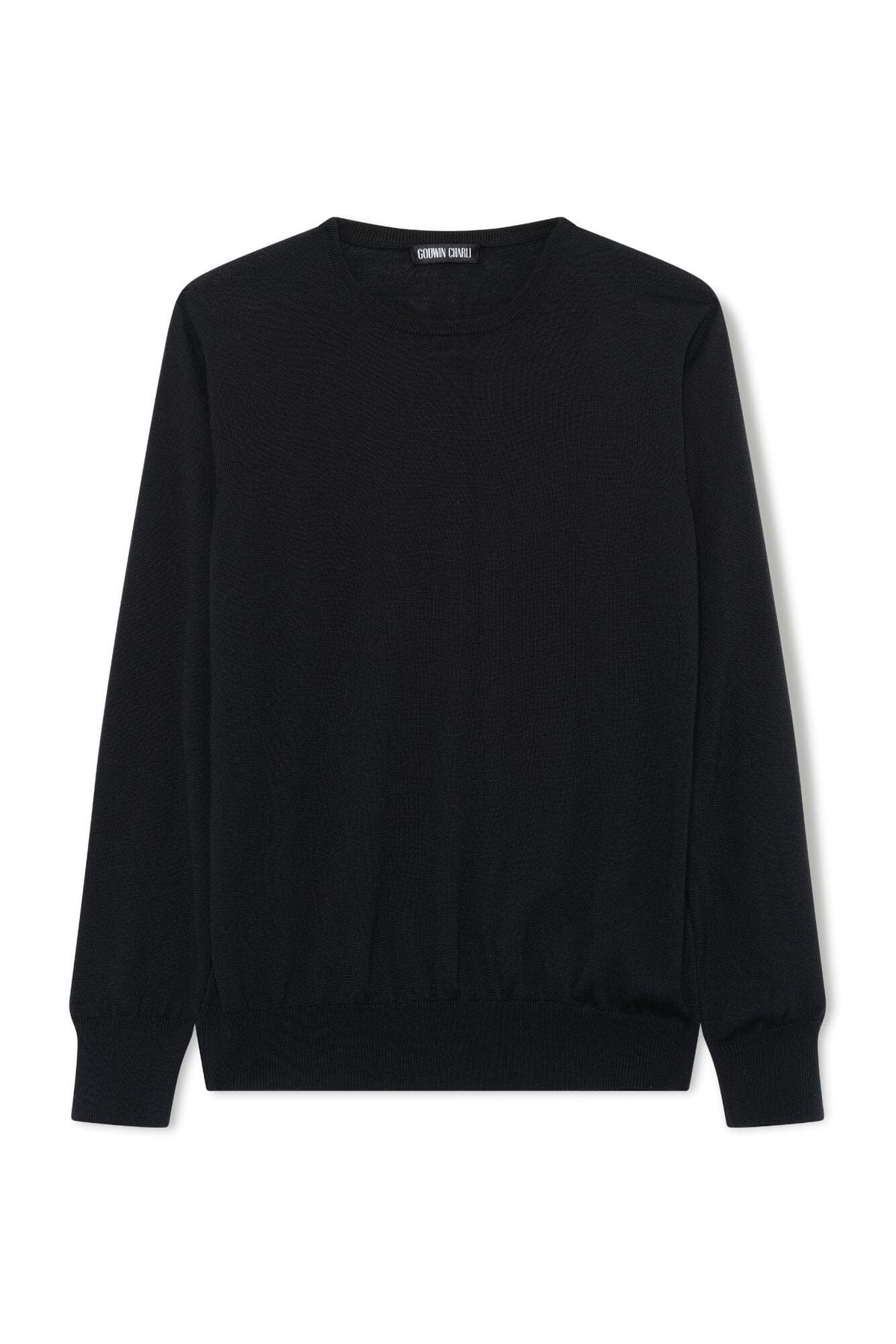 Crew Neck Merino Wool - Black