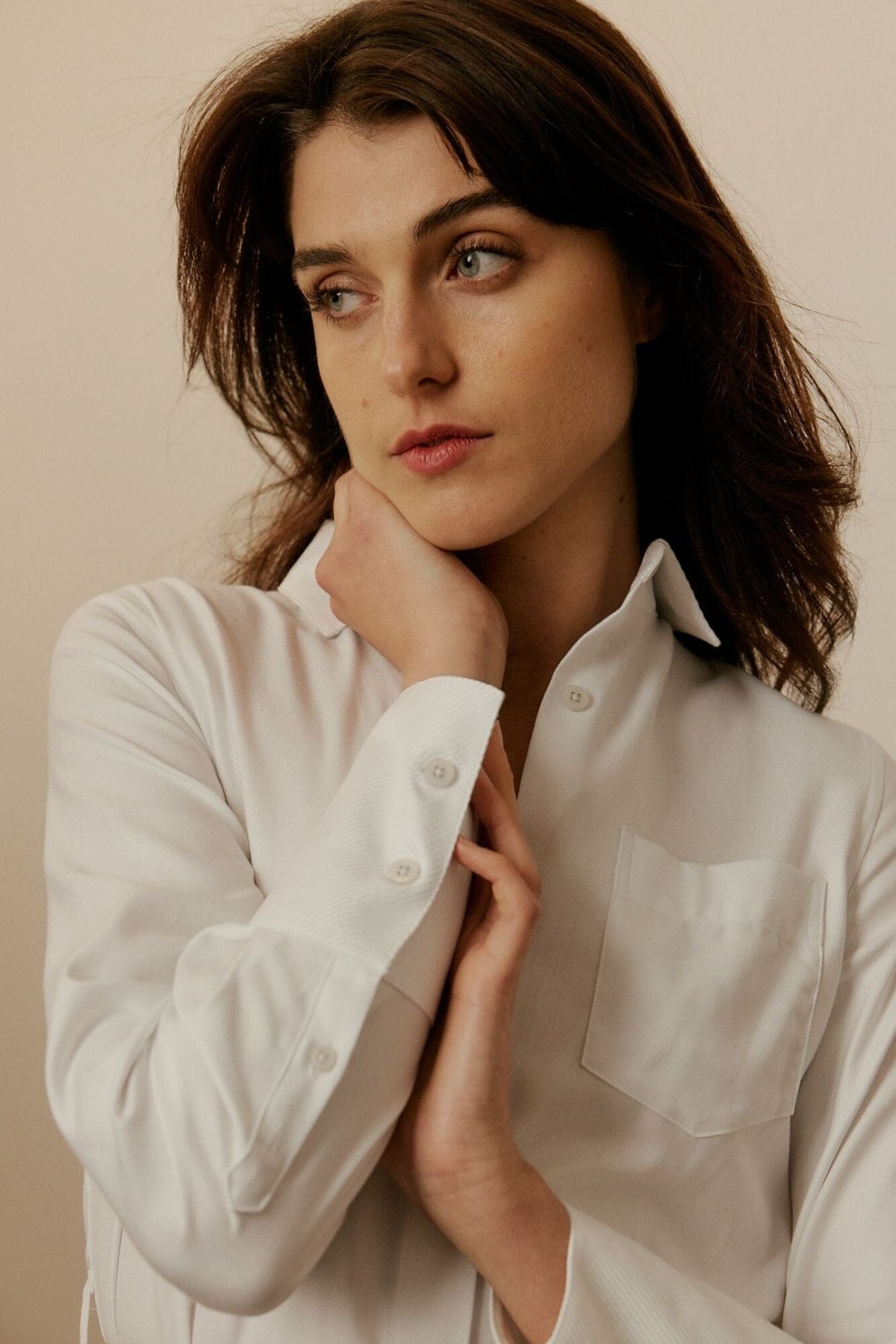 The Hampton Shirt Dress - White Cotton