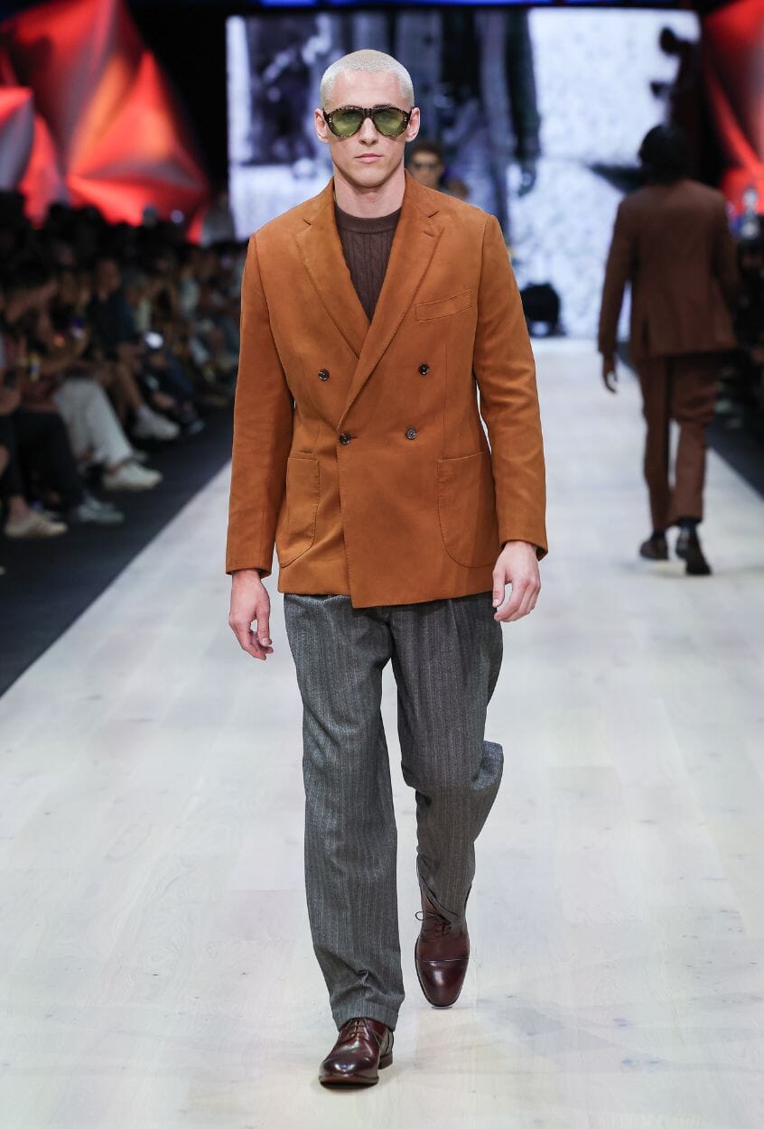 Mateo DB Blazer - Rust Vegan Suede