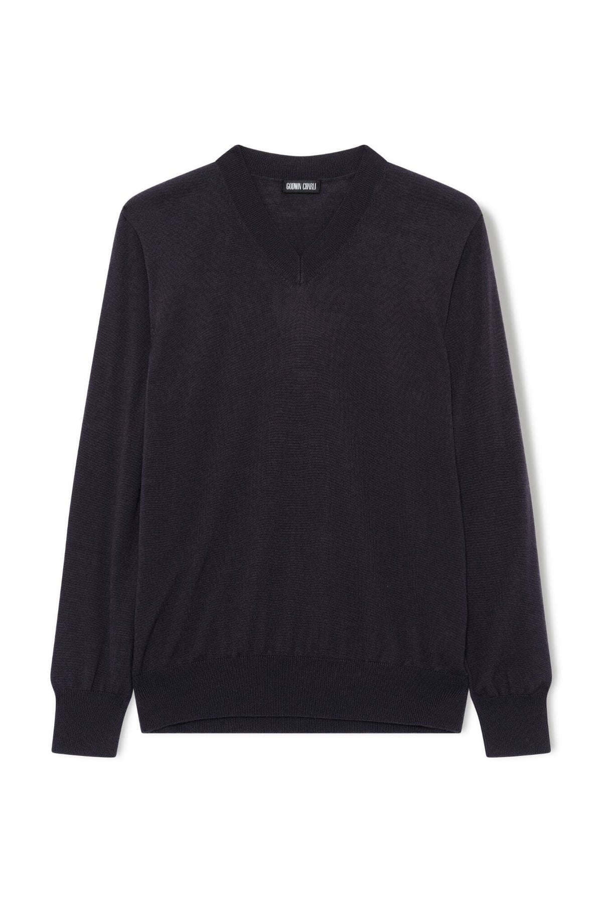 V Neck Merino Wool - Navy