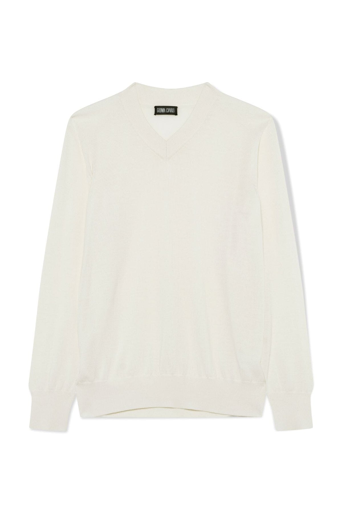 V Neck Merino Wool - Off White