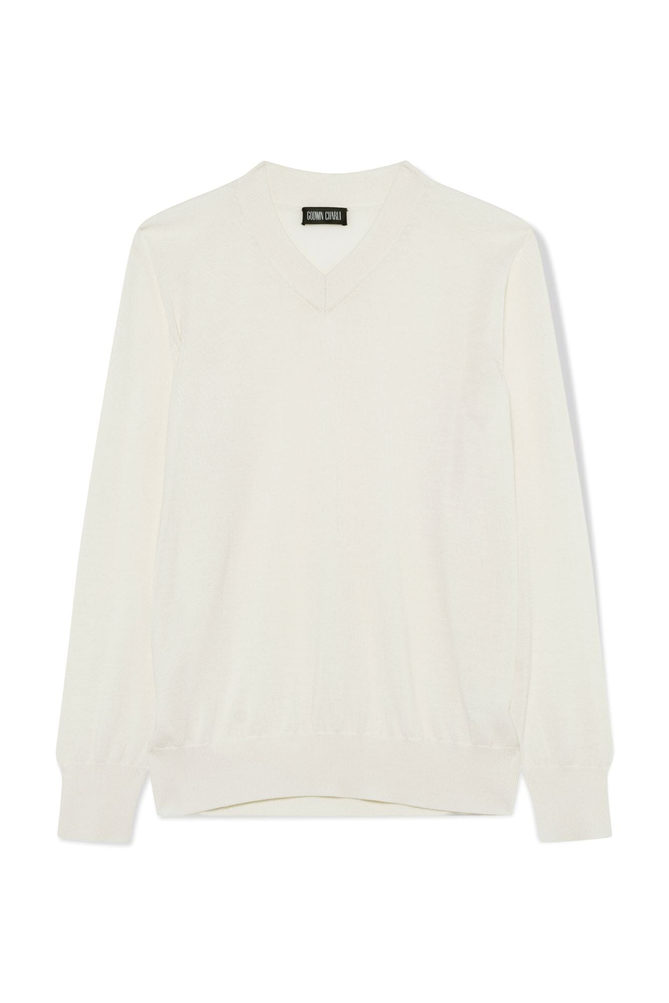 V Neck Merino Wool - Off White