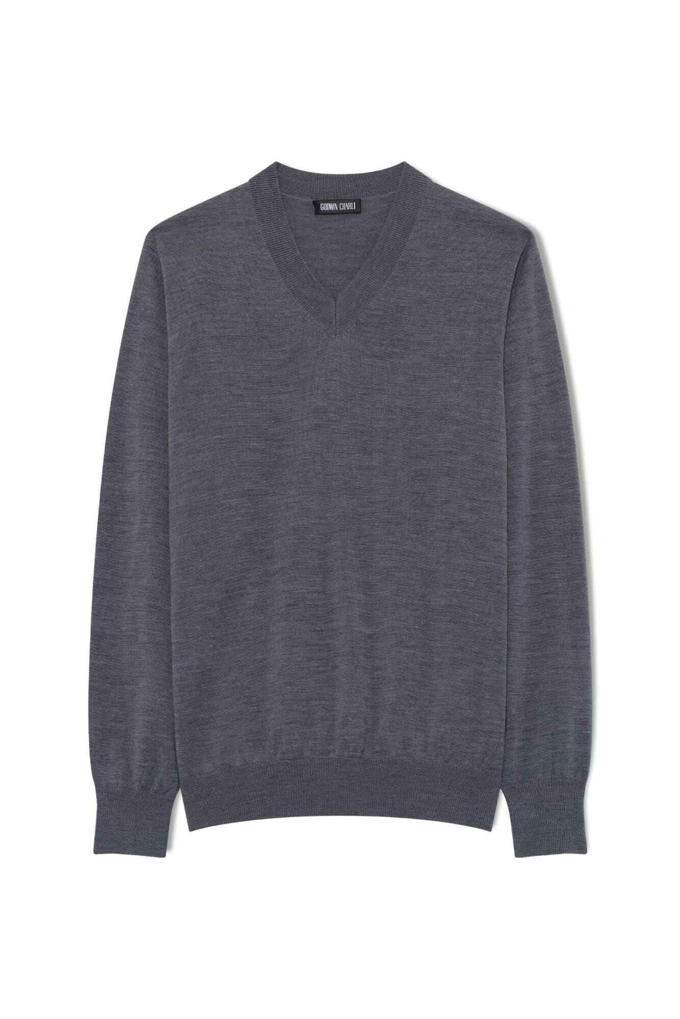 Women's V Neck Merino Wool - Grey