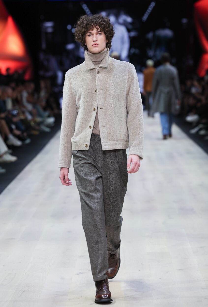 Blouson Jacket - Lt Brown Alpaca Wool