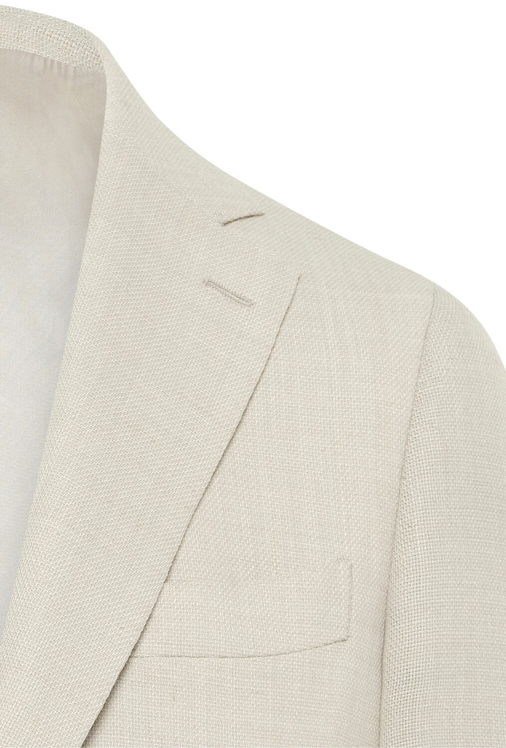 Greyson Suit - Sand Hopsack Wool Linen