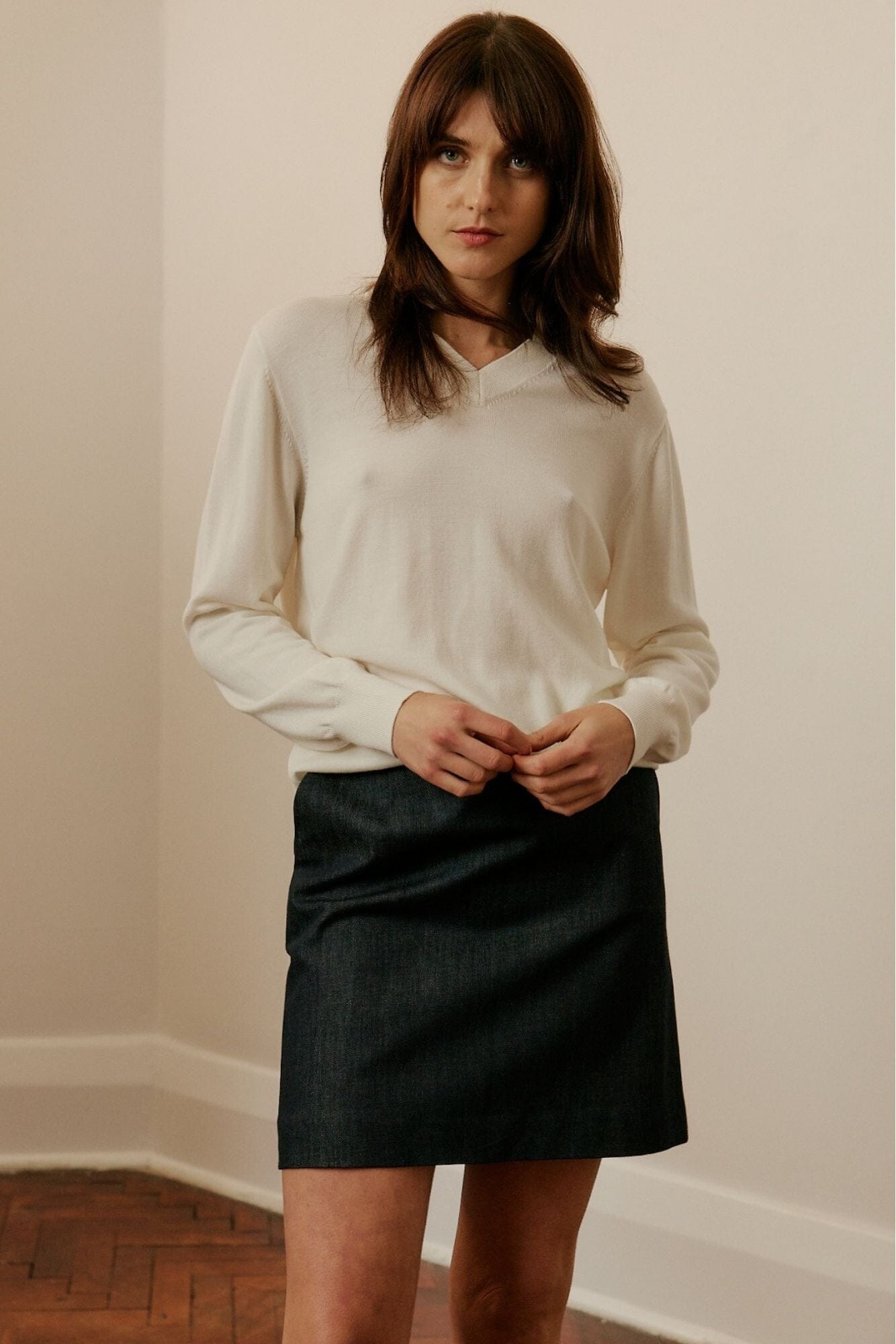 Paris Skirt - Blue Denim Cashmere