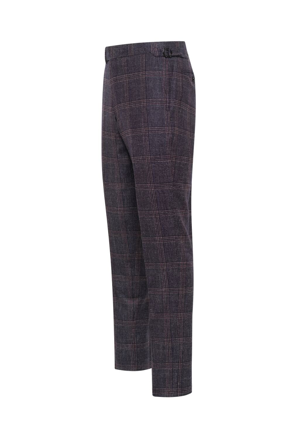Liam Suit - Navy, Burgundy and Grey Check
