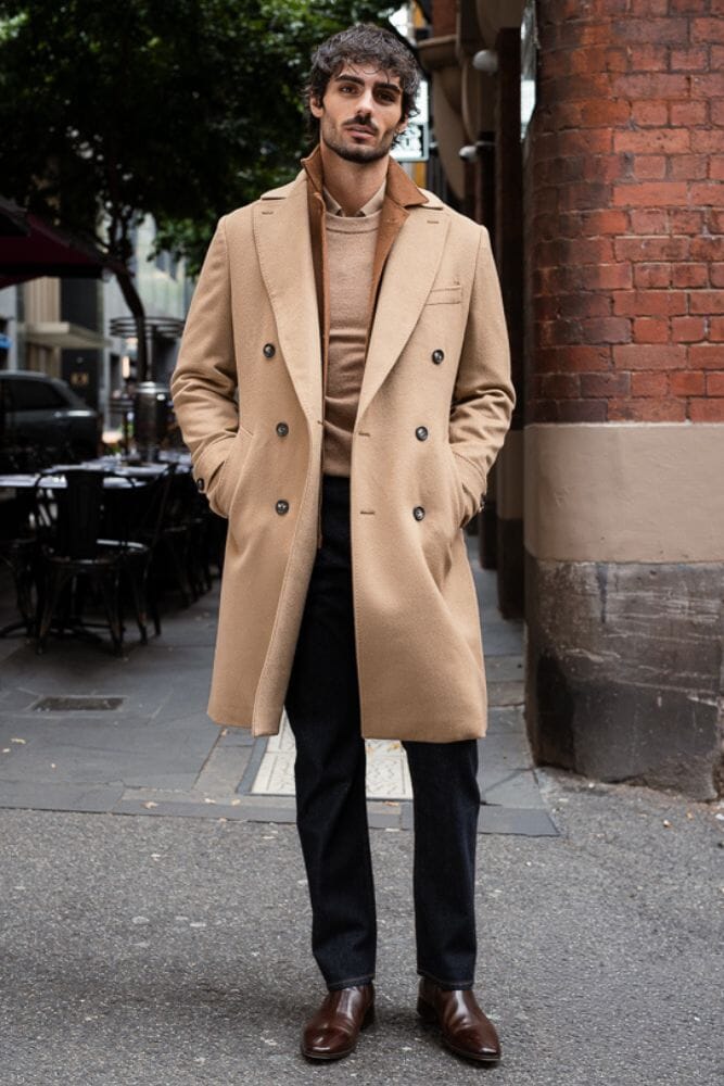 Enzo Coat - Camel Wool Cashmere