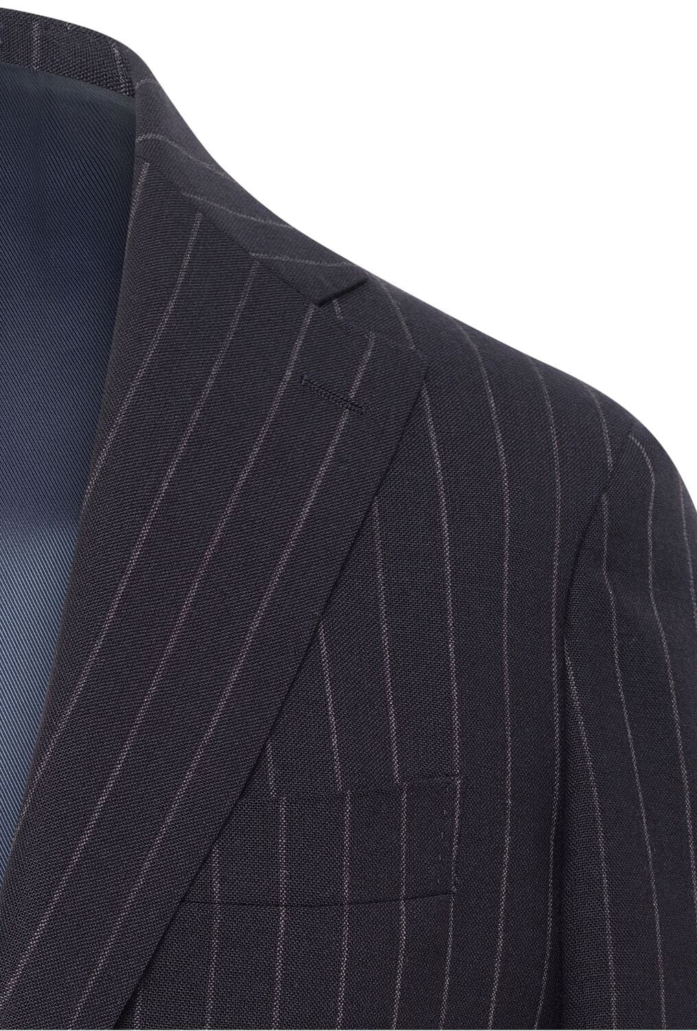 The Liam Suit - Navy Chalk Stripe Tropical Wool