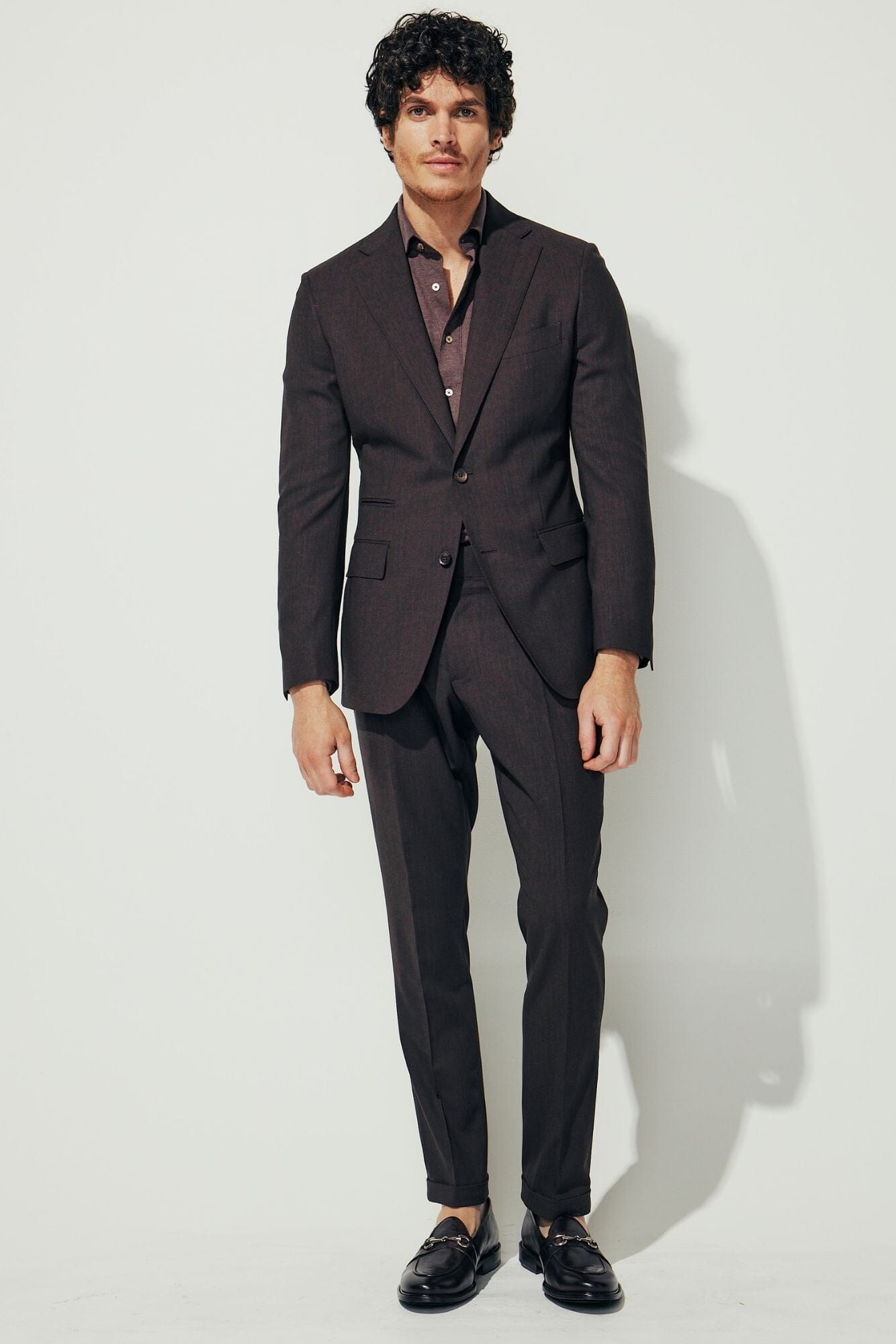 Greyson Milan Suit - Chocolate Brown Wool