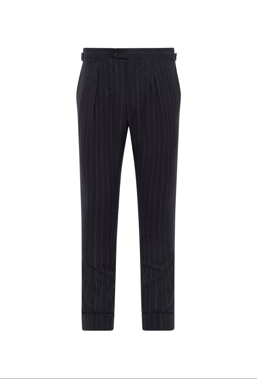 The Liam Suit - Navy Chalk Stripe Tropical Wool