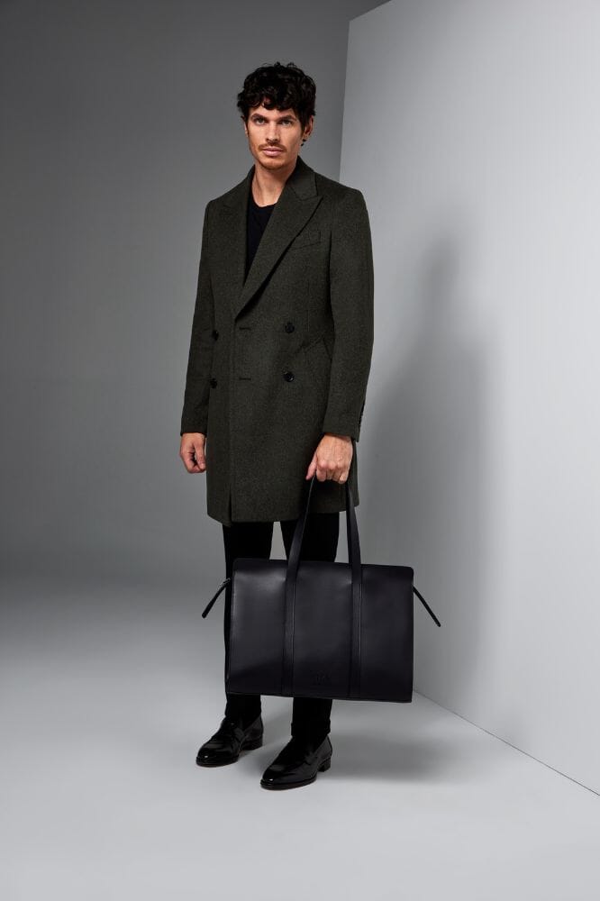 The 'Weekender' - Black Italian Leather