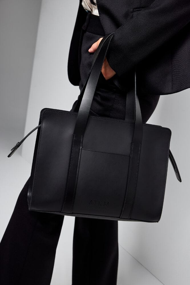 The 'Handbag' - Black Italian Leather