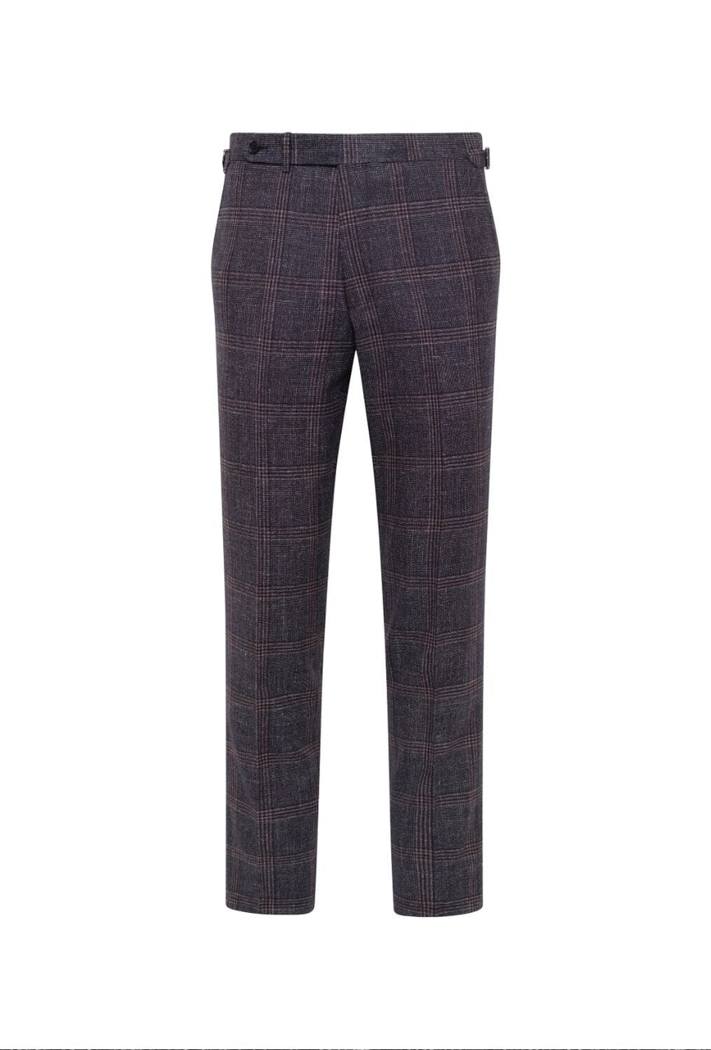 Liam Suit - Navy, Burgundy and Grey Check