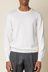 Crew Neck Merino Wool - Off White