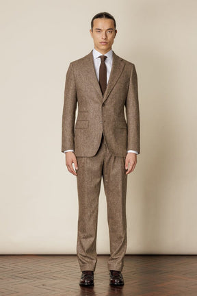 Greyson 2 Piece Suit - Brown and Camel Tweed