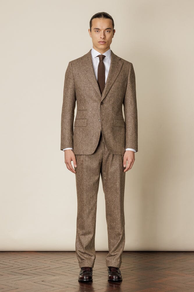 Greyson 2 Piece Suit - Brown and Camel Tweed