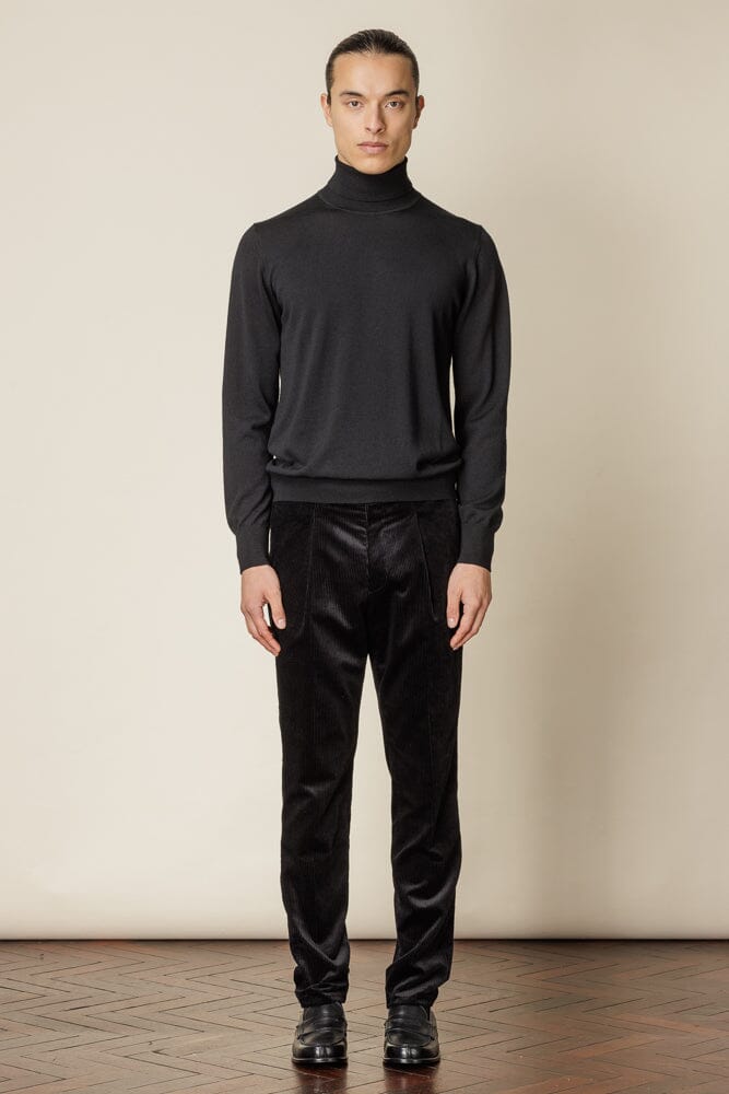 Roll Neck Merino Wool - Black