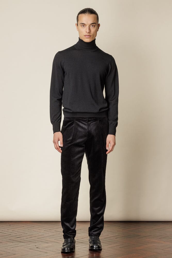 Roll Neck Merino Wool - Black