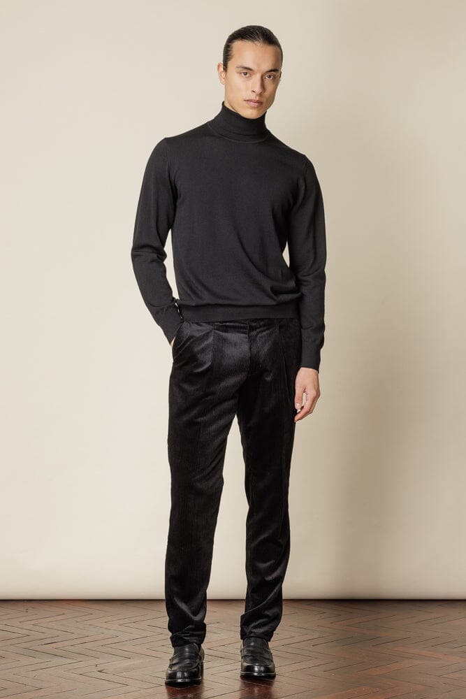 Roll Neck Merino Wool - Black