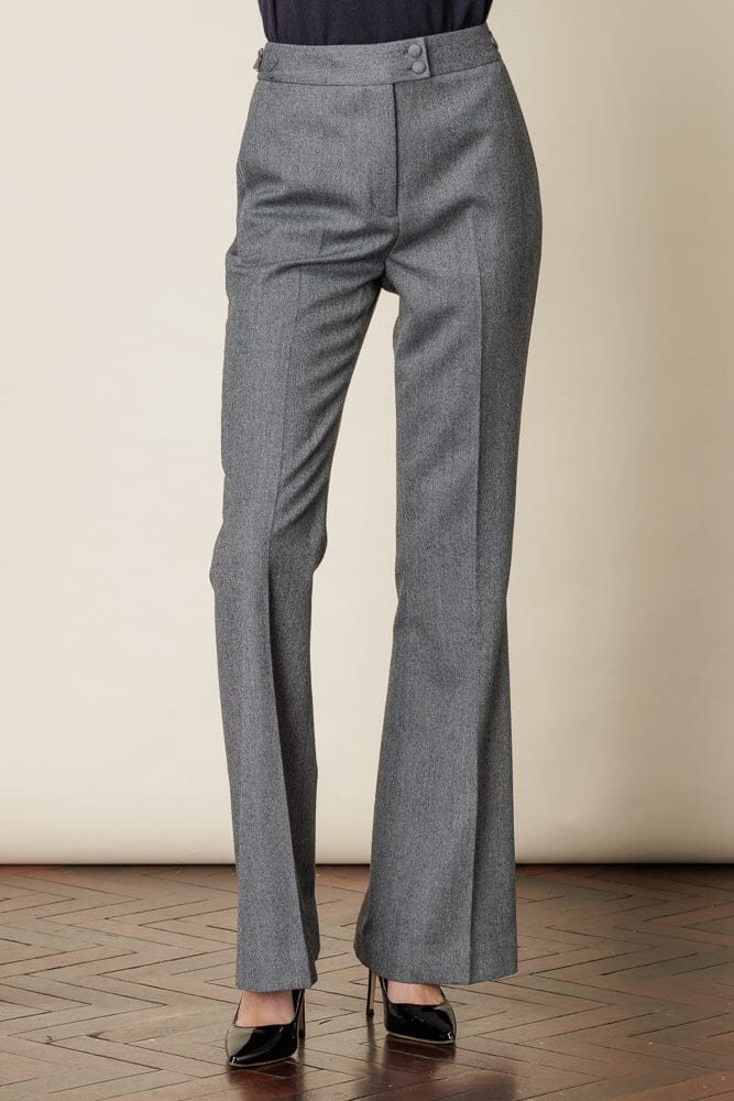 Laura Boot Leg Pant - Grey Heavy Twill