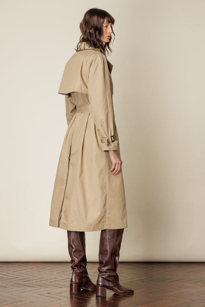 (RTW) Maddie Trench Coat - Camel Cotton Gabardine