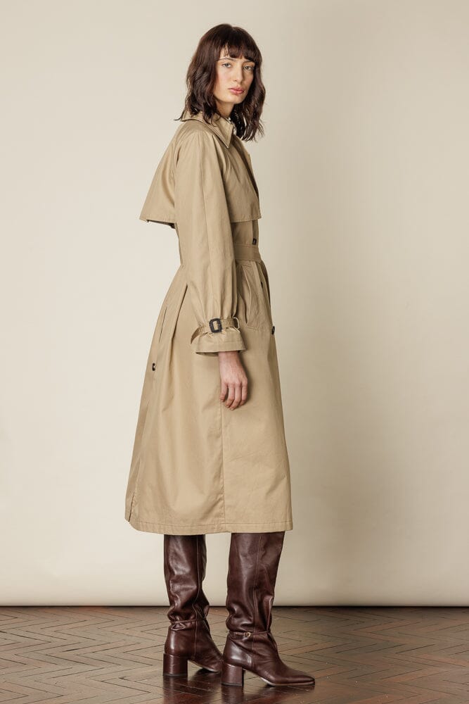 (RTW) Maddie Trench Coat - Camel Cotton Gabardine