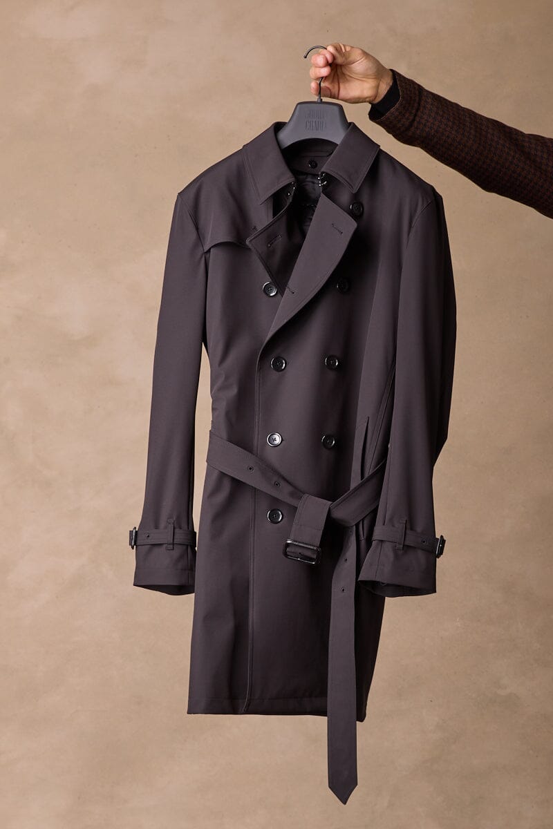 Drake Trench Coat - Tech Black