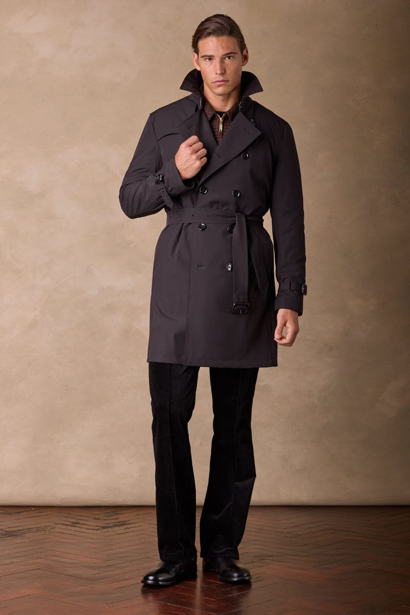 Drake Trench Coat - Tech Black