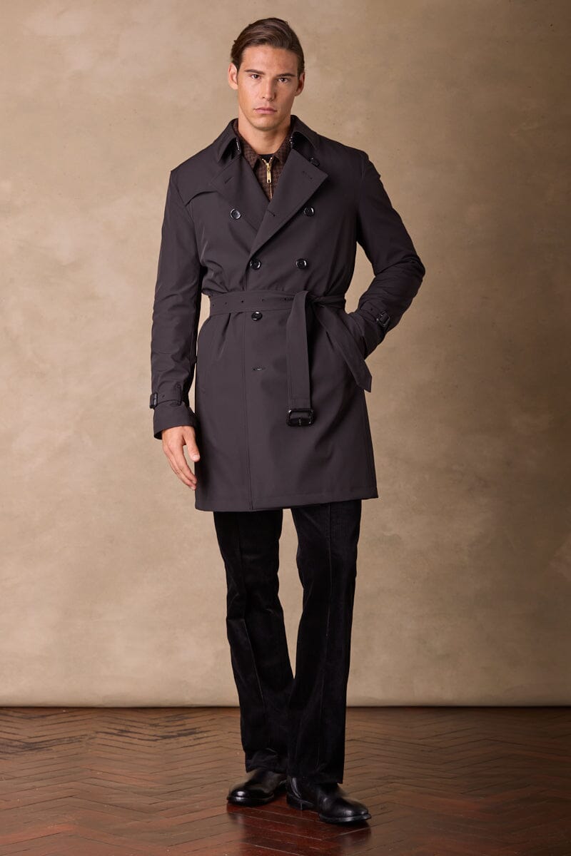 Drake Trench Coat Tech Black