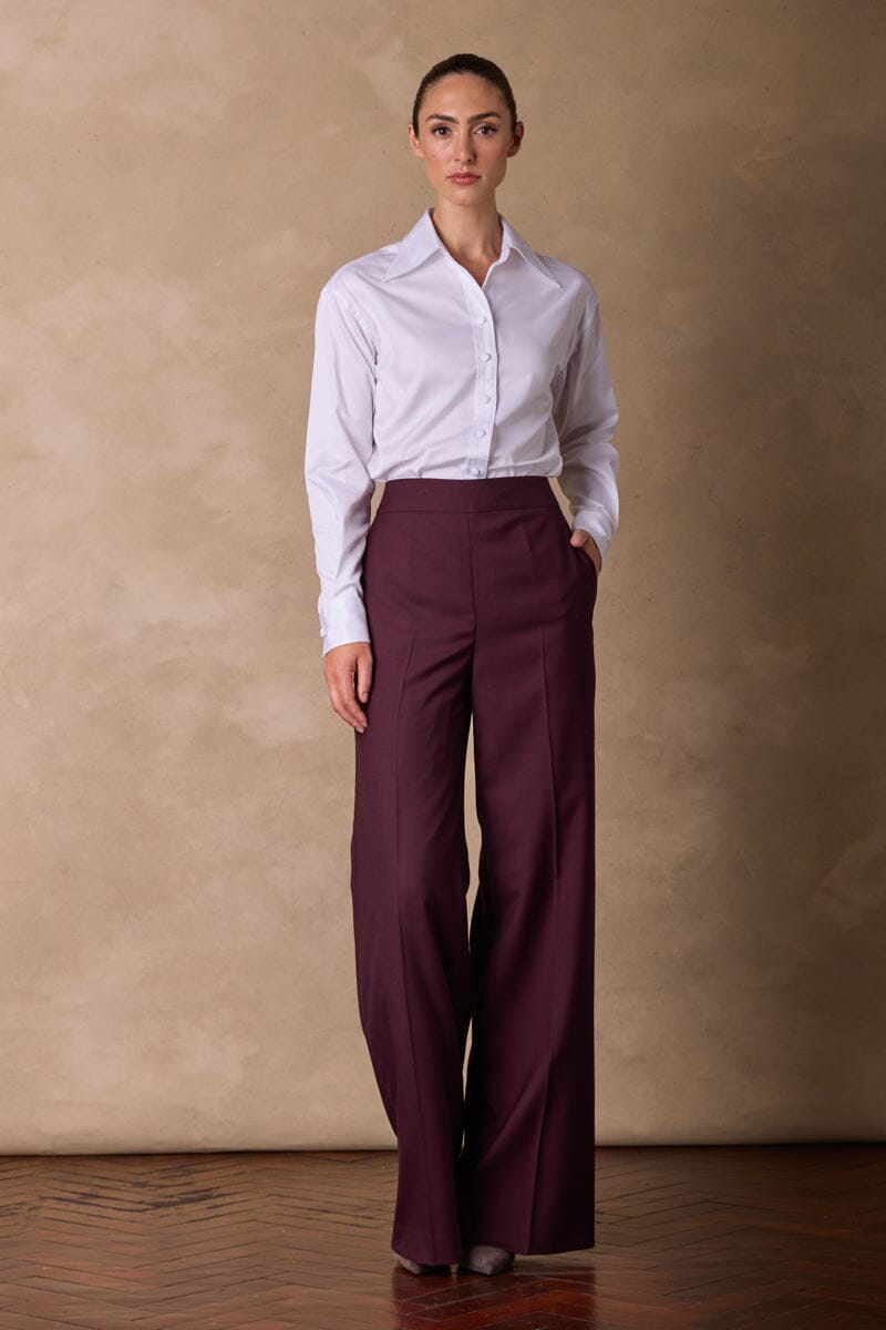 Sylvie Pant - Plum Wool