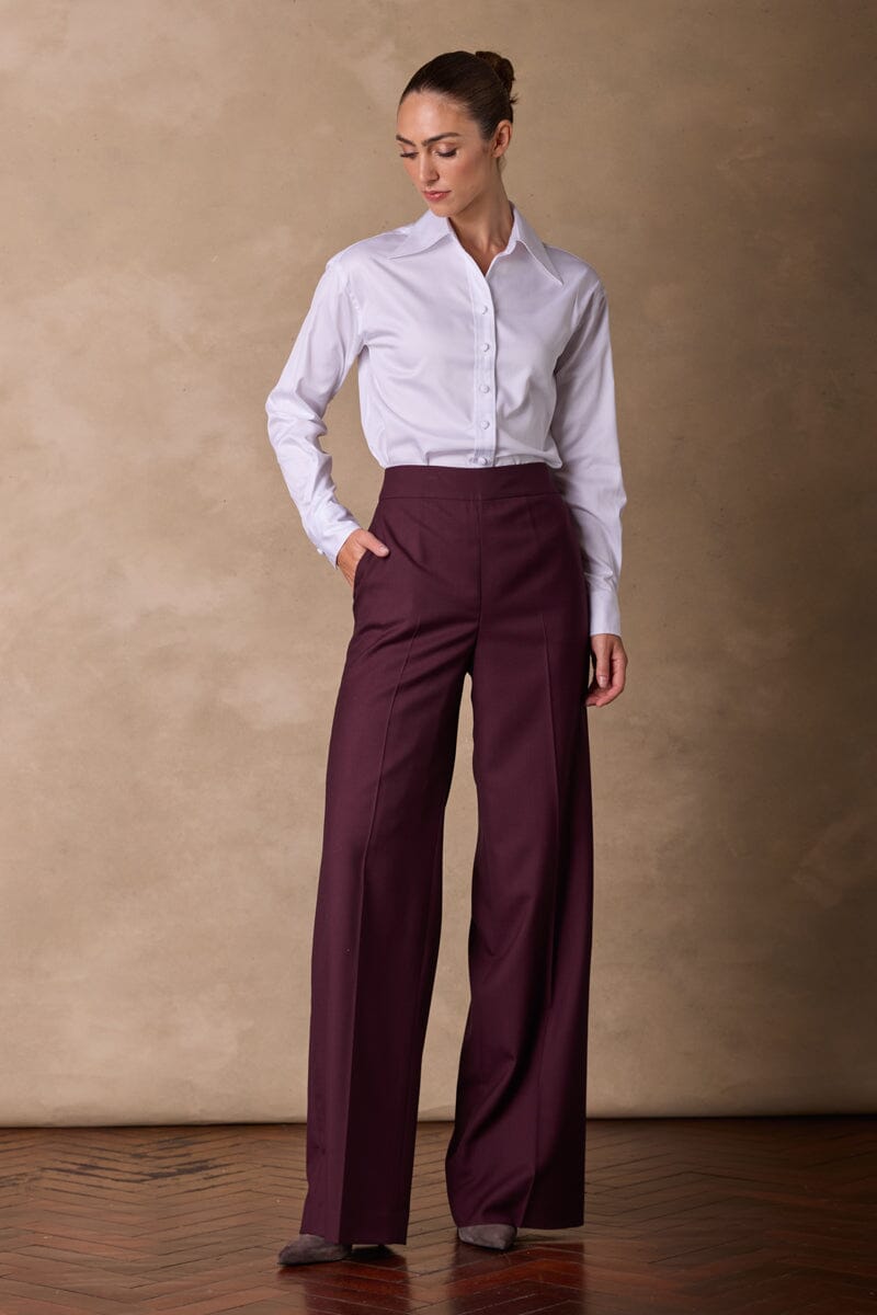 Sylvie Pant - Plum Wool