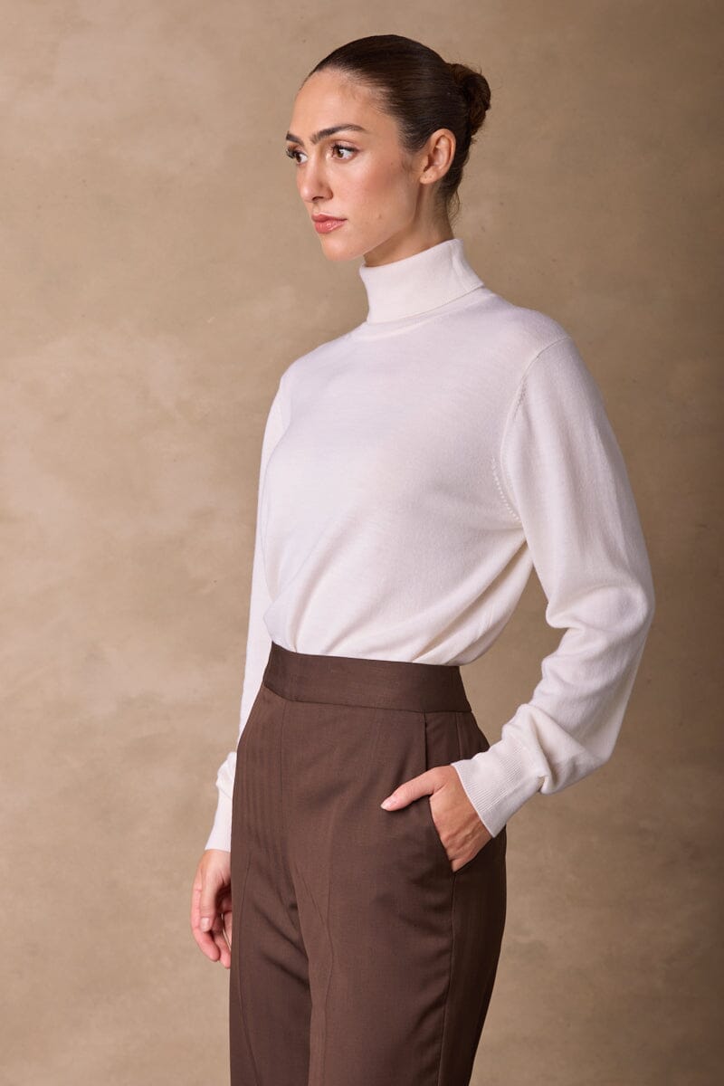 Laura Pant - Chocolate Herringbone