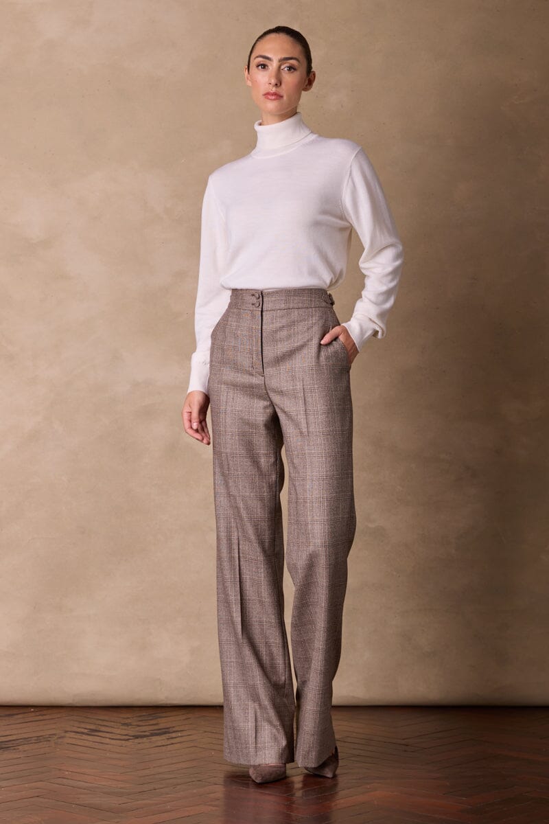 Sylvie Pant - Brown Check