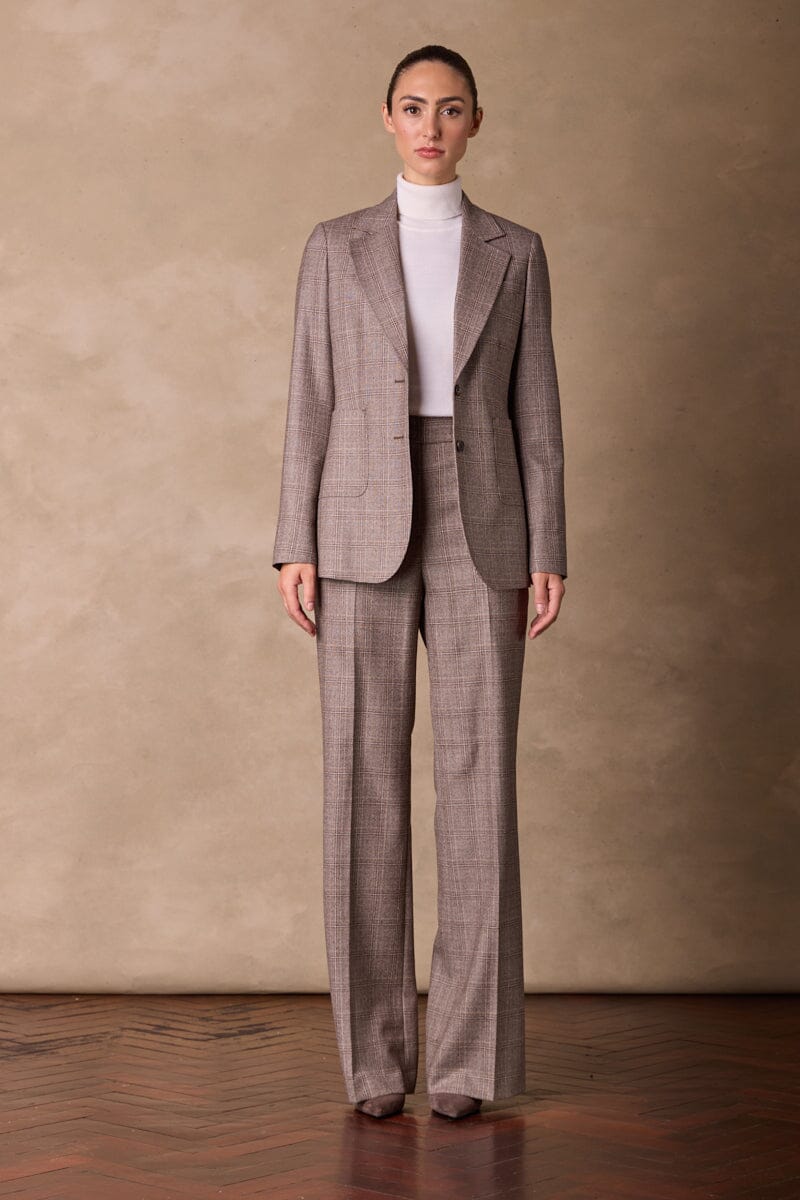 Lily (Long line) / Sylvie Suit - Brown Check