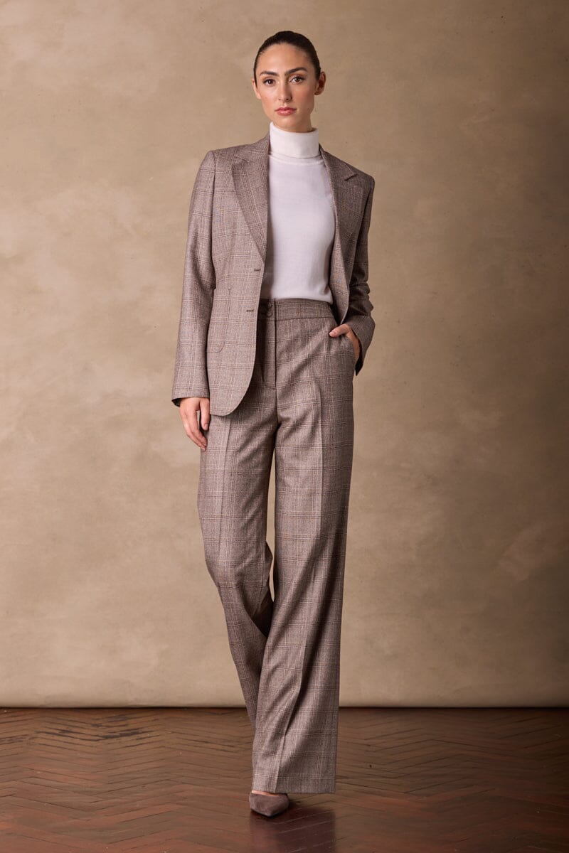 Lily (Long line) / Sylvie Suit - Brown Check